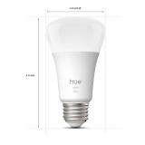 Philips Hue Smart LED A19 Bulb, Warm White Light 2700K, E26 Base, 9W, 810 Lumens, Dimmable, Works with Alexa, Google Assistant, and Apple Home, 2pk