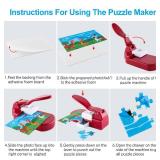 CYFUN DESIGN Puzzle Maker with 10 Adhesive Foam Picture & Photo Cutter, DIY Paper, Craft & Handmade Passer Puncher for 4x6 Puzzles