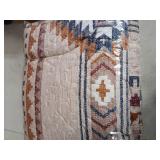 Rugs 4 Less Rustic Southwest Quilted Western Bedspread Bedding Set in Brown Beige Taupe Charcoal and Tribal Native 235 cm x 260 cm American Patterns - Nevada (Full/Queen)
