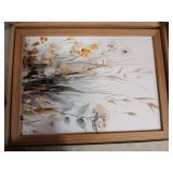 Wood Framed Sage Green Botanical Wall Art Set of 3, Boho Floral Canvas Wall Decor Paintings, Minimalist Flower Posters Prints for Bedroom Bathroom Living Room Stockholm Room Decor Home 12x16 Inch