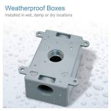 YXX-TECH Single-Gang Electrical Outlet Box,Suitable 1/2-Inch or 3/4-Inch Electrical Conduit Weatherproof Outdoor Outlet Box,UL Listed,Plastic Junction Box Outlet 4PCS