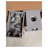 YXX-TECH Single-Gang Electrical Outlet Box,Suitable 1/2-Inch or 3/4-Inch Electrical Conduit Weatherproof Outdoor Outlet Box,UL Listed,Plastic Junction Box Outlet 4PCS