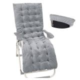 REDCAMP 21" Wider Chaise Lounge Chair Cushion for Patio Furniture, Thicker Soft Comfortable Zero Gravity Chair Pad for Outdoor Indoor Home Office, Grey 65"x21"