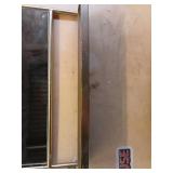 Arched 18"x26" Metal Frame Wall Mirror with Shelf Brass Finish - with Magnolia (See Details) - Retail: $60