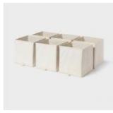 Pack of 4 ,11" Fabric Bin 6pk - Natural - Brightroom - Retail: $100