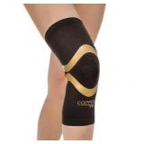 Copper Fit pro series compression knee sleeve, black with copper trim, xx-large