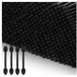 Tanlade 500 Pcs Eyeshadow Applicators Disposable Eye Makeup Brushes Eyeshadow Double Sided Sponge Brushes (2.95 Inch,Black)