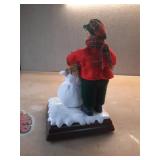 North Pole Productions Animated Boy Building Snowman While Singing "Frosty The Snowman