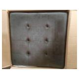 Simpli Home - Shay Mid Century Large Square Coffee Table Storage Ottoman - Distressed Black (See Details) - Retail: $495