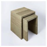 Set of 2 Woven Nesting Tables - Threshold designed with Studio McGee: Rattan Design, No Assembly Required - Retail: $220