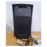 Lasko 1500-Watt 20 in. Black Electric Console Ceramic Space Heater with Tip-Over Switch, Adjustable Louvers, Timer, Remote