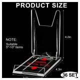 6 Pack Acrylic Book Stand for Display Adjustable Clear Display Holder Easel Collector Stand for Home Office Back to School Comic Album CD Magazine Postcard Artworks (4.2 x 4.3 x 2.35 Inch) - Retail: $