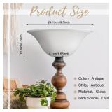 Lamp Glass Shades for Floor Lamp Elegant Cover Light Fixture Shade Light Fixture Replacement(9.5 x 4.2 x 1.63 Inch, White)