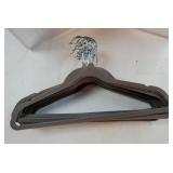 20 Pack - Heavy Duty Velvet Gray Hangers for Coats, Pants & Dress Clothes - Non Slip Clothes Hanger Set - Space Saving Felt Hangers for Clothing