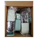 Hanging Automatic Food and Water Dispenser, Gravity Rabbit Feeder Set, Cage Cat and Bunny Food Bowl (Cage Grid Spacing Over 1.2