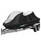 Jet Ski Cover 1 Seater Heavy Duty Waterproof 210D Trailerable PWC Jetski Cover for Sea-Doo Yamaha Wave Runner Up to 102"		 Description: .  Additional Detail: Appears New "