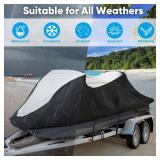 Jet Ski Cover 1 Seater Heavy Duty Waterproof 210D Trailerable PWC Jetski Cover for Sea-Doo Yamaha Wave Runner Up to 102"		 Description: .  Additional Detail: Appears New "