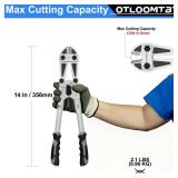 14 In Industrial Bolt Cutter - Chromium Molybdenum Steel, Lightweight & Portable, Heavy Duty for Locks/Chains/Fences - Ergonomic Design, Long Lifespan for Construction Workers, Locksmiths