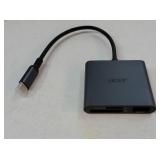 Acer SD Card Reader USB C, 3 in 1 Memory Card Reader with Dual Slots & USB 3.0, Micro SD Card Adapter for iPhone 16/15 Compatible with Camera, Android, MacBook Pro/Air, Laptop - Retail: $14