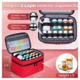 Dual Layers Medicine Organizer Bag, Pill Bottle Organizer Storage with Lockable Zipper, Medication Travel Bag for Pills, Vitamins, Medical Supplies for Home Storage, Travel - Retail: $22