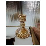 Set of 6 Crystal Taper Candle Holders 4 Glass Candlestick Holders with Diamond Pattern | Elegant Table Centerpieces for Wedding, Party, Church & Home Decor - Retail: $26"