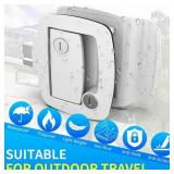RV Door Lock Replacement, Aluminum Alloy Upgraded Lighter RV Door Latch with Paddle Deadbolt & 4 Keys, 100% Metal Camper Door Locks, RV Entry Door Lock for Travel Trailers Cargo Hauler, White. 2 Pack.