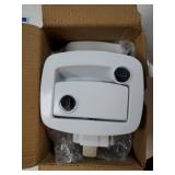 RV Door Lock Replacement, Aluminum Alloy Upgraded Lighter RV Door Latch with Paddle Deadbolt & 4 Keys, 100% Metal Camper Door Locks, RV Entry Door Lock for Travel Trailers Cargo Hauler, White. 2 Pack.