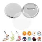 200 Sets of 37mm Metal Button Supplies Parts for Button Maker Hand Press Round Pin Badge Making Machine DIY Craft Items - Retail: $25
