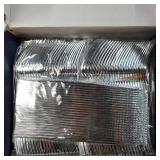 200 Count Heavy Duty Silver Plastic Silverware, 100 Forks, 50 Spoons, 50 Knives, BPA-Free, Heat Resistant, Disposable Plastic Utensils Set Cutlery Set, Plasticware Bulk - Retail: $24