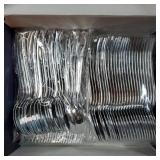 200 Count Heavy Duty Silver Plastic Silverware, 100 Forks, 50 Spoons, 50 Knives, BPA-Free, Heat Resistant, Disposable Plastic Utensils Set Cutlery Set, Plasticware Bulk - Retail: $24