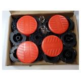 16 Pack Weed Eater String Compatible with Black+Decker, 360ft 0.065 AF-100 Replacement Spool, Autofeed String Trimmer Line Fit for Black+Decker Weed Wacker(12 Spools,4 Spool Caps,4 Springs) - Retail: 