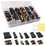 800Pcs Waterproof Automotive Electrical Connectors 50 Sets of 1/2/3/4/5/6 Pin Electrical Wire Connectors Compatible with 16-22 AWG Wires - Retail: $18