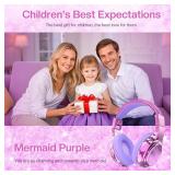 Kids Bluetooth Headphones, 60H Playtime, 85/94dB Safe Volume Limit, Metallic Gradient Wireless Headset with HD Mic, Fast Charging, Foldable, Wired 3.5mm Mode for School/Tablet/Travels - Retail: $20