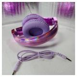 Kids Bluetooth Headphones, 60H Playtime, 85/94dB Safe Volume Limit, Metallic Gradient Wireless Headset with HD Mic, Fast Charging, Foldable, Wired 3.5mm Mode for School/Tablet/Travels - Retail: $20