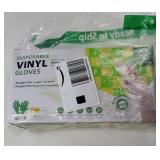 Disposable Vinyl Gloves, Food Safe, Latex-Free Powder-Free Clear Plastic Gloves for Cooking, House Clean, Food Prep (100, Large) - Retail: $7