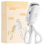 Heated Eyelash Curler fast heat up within 10s, 24 hours long lasting Electric Eyelash Curler 3 Temperature Modes with USB Rechargeable safe lash curler quick natural curling eye lashes - Retail: $18