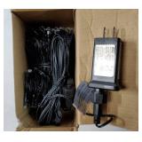 300 LED Halloween String Lights, 98.5FT with 8 Modes, Waterproof, Plug in for Indoor/Outdoor Party Decorations (Purple & Orange) - Retail: $18