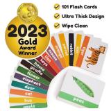 101 Baby Flash Cards for Toddlers 1-3 | Award Winning First Words Toddler Flash Cards | Speech Toys Help Learn Objects, Numbers & Play Games - Big Toddler Learning Flashcards Preschool Kids - Retail: 