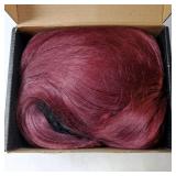 Wine Red Bob Wig With Bangs 12 Inch Burgundy Wig Short Synthetic Fiber Bob Wigs for Women Short Bob Wigs and Halloween Cosplay Wig for Daily Life Colorful Wigs With One Cap (Wine Red) - Retail: $21