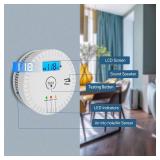 3 Packs Smoke and Carbon Monoxide Detector Powered by Battery, Portable Smoke Detector Carbon Monoxide Detector Combo with Large LCD Display, Fire Alarm Smoke Detector for Home, Kitchen - Retail: $59