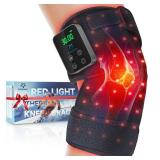 Red Light Therapy Knee Brace Wireless Rechargeable with Pulse & Heating Modes, 660nm & 850nm Near-Infrared Light for Knee, Elbows & Shoulders Ideal for Elderly & Athletes FSA HSA Eligible - Retail: $8