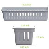12 Pack Slim Plastic Storage Baskets Tray for Organizing 10.25 x 3.25 x 2.5 Inch Small Narrow Storage Bins Stackable Drawer Pencil Trays Holder for Desk Garage Cabinet Containers(Gray) - Retail: $22