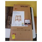 Natural Wood Counter Stool with Upholstered Seat - Retail: $89