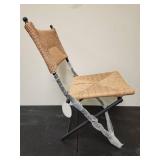 Rush Weave Wicker Folding Patio Chair Brown - Threshold designed with Studio McGee