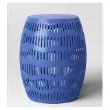 Modern Blue Metal Garden Stool