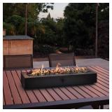 28\" Outdoor Tabletop Fireplace Black - Thresholdâ¢ - Retail: $250