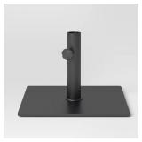 25lb Steel Square Outdoor Patio Market Table Umbrella Base Black - Room Essentialsâ¢: Weather-Resistant, No Tools Needed