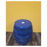 Modern Blue Metal Accent Table