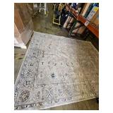Traditional Oriental Pattern Area Rug in Light Gray and Blue - Retail: $199