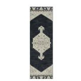 Everest Runner Hallway Rug - Black and Beige